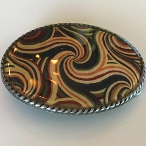 Whirly Swirl Design Belt Buckle, Hand Made